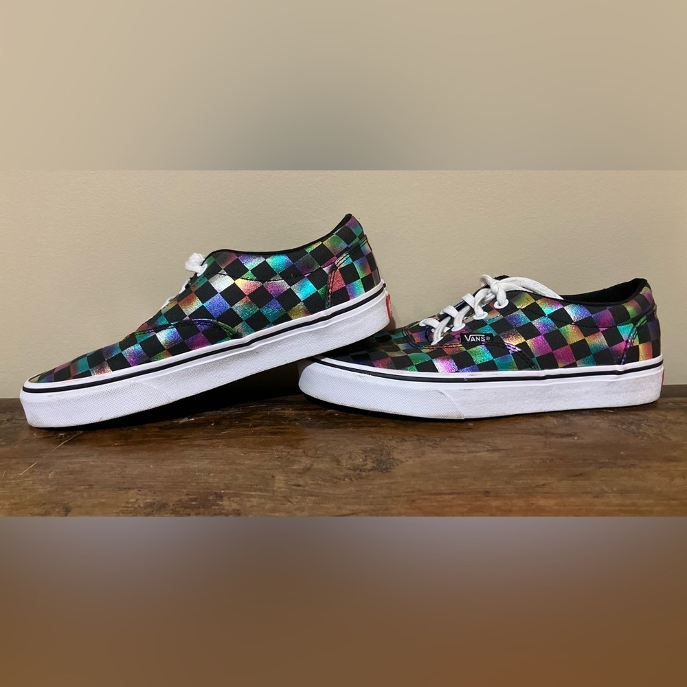 Vans Authentic Multi-Color Checkerboard Sneakers - Women's - Picture 7 of 8